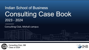Consulting Case Book - ISB Mohali | Case Prep & Frameworks