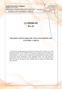 LV Power & Control Cable Specs - Saudi Electricity Company