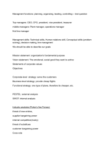 Management Concepts & Coca-Cola Analysis: Study Notes