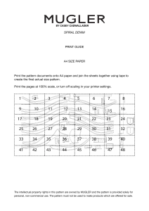 Mugler Spiral Denim Print Guide: DIY Sewing Pattern & Assembly Steps
