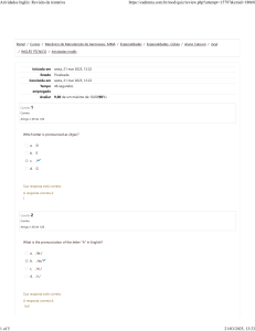 Revis&atilde;o de Quiz: Ingl&ecirc;s para Mec&acirc;nicos de Avia&ccedil;&atilde;o