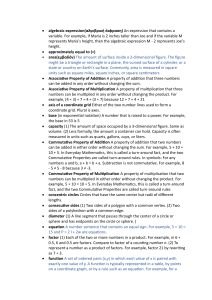 Mathematics Glossary: Definitions for Algebra, Geometry, Calculus