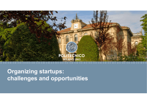Startup Organization Challenges & Opportunities