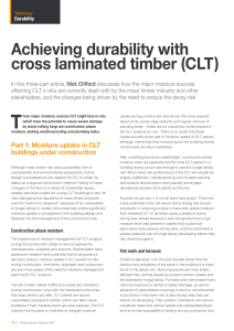 Achieving Durability with CLT: Moisture Uptake in Timber Construction