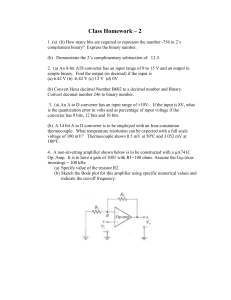 Electronics Homework: Digital Logic, ADC, Op-Amp Design Problems