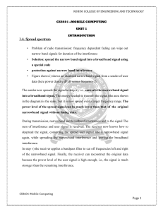 Mobile Computing: Spread Spectrum Techniques