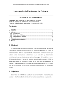 Informe de Lab. Conversión AC-AC: Análisis Electrónica Potencia