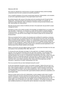 Project Management Reflection: Theory, Teamwork, Leadership