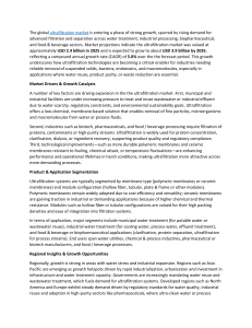 Ultrafiltration Market estimated at USD 2.4 billion in 2025 and projected to reach USD 3.9 billion by 2035 at ~5.0% CAGR &ndash; Fact.MR 