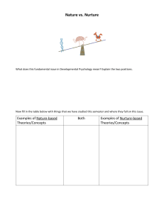Nature vs. Nurture in Developmental Psychology: Theories & Concepts
