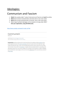 Communism & Fascism: Ideologies, Characteristics & WW1 Impact