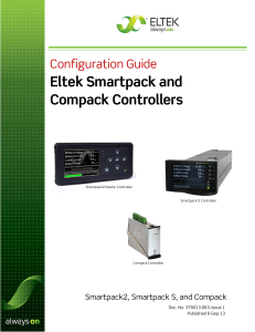 Eltek Smartpack & Compack Controllers Configuration Guide | Setup