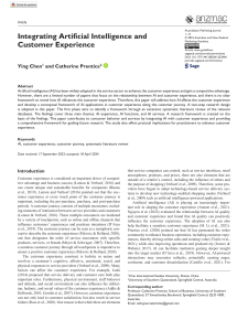 Integrating AI & Customer Experience: A Conceptual Framework Study