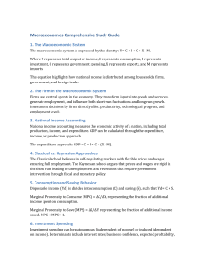 Macroeconomics Study Guide: Key Concepts & Formulas