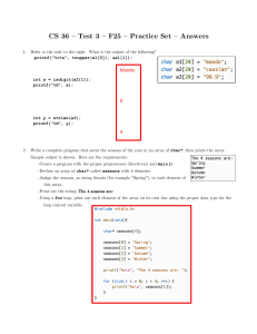 CS 36 Practice Test: C Programming, Pointers, Structures