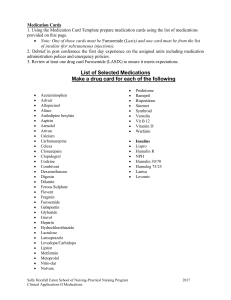 Medication Cards for Nursing Students: Template & Drug List | Pharmacology