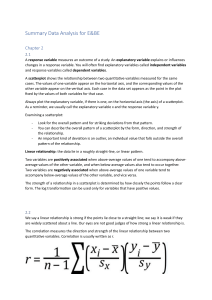 Data Analysis Summary: Scatterplots, Correlation, Sampling & Experiments