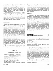 Graduate Engineering Course & Chemical Engineering Book Review (1975)