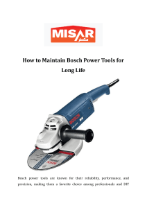 Bosch Power Tool Maintenance Guide: Ensure Long Life & Performance