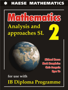 Mathematics Analysis and Approaches SL 2 - IB Diploma Programme Textbook