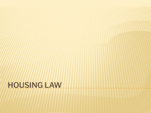 Housing Law: Homeownership vs. Renting & Tenant Rights