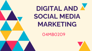 Digital & Social Media Marketing Presentation