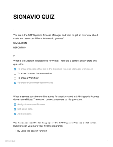 SAP Signavio Quiz: Process Manager, Governance, Collaboration