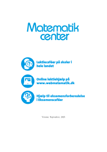 Matematik C Materialesamling: Tal, Ligninger, Funktioner, Geometri