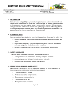 Behavior Based Safety Program: Improve Workplace Safety & Reduce Incidents