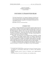 Focusing Ultrasound Beam Physics