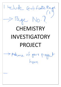 Chemistry Investigatory Project: Toothpaste Chemical Analysis