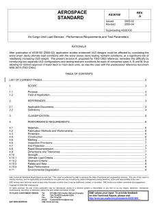 AS36100A: Air Cargo ULD Performance Requirements & Test Parameters