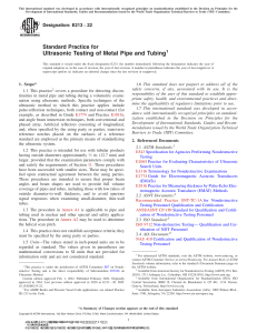 ASTM E213 Ultrasonic Pipe Testing