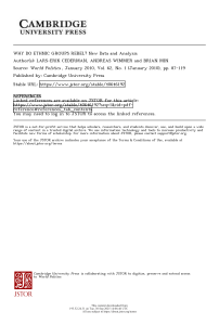 Why Do Ethnic Groups Rebel? New Data and Analysis