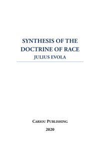 Synthesis of the Doctrine of Race - Julius Evola