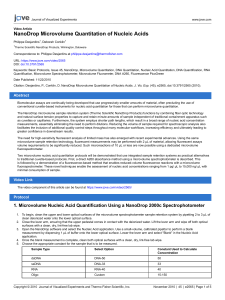 NanoDrop Nucleic Acid Quantitation Protocol