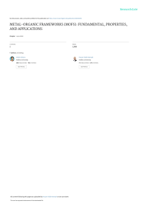 Metal-Organic Frameworks (MOFs): Fundamentals, Properties, & Applications