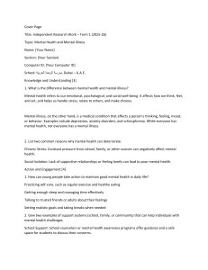 Mental Health & Illness: High School Research Project (2025-26)