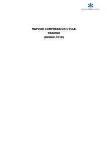 Vapour Compression Cycle Trainer Manual (KCRAC-101C)