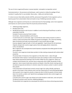 Food Preservation: Microorganisms & Atmospheric Control