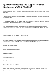 QuickBooks Desktop Pro Support for Small Businesses