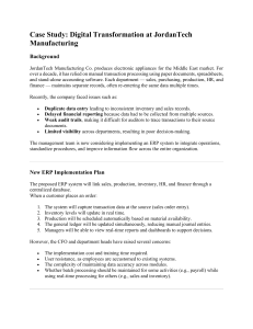JordanTech ERP Implementation: A Case Study