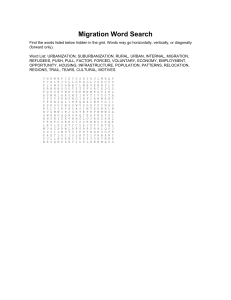 Karta pracy: Krzyż&oacute;wka o migracji