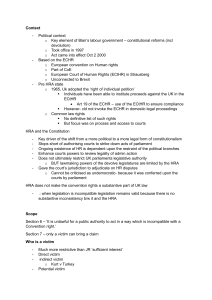 Human Rights Act (HRA) Outline: Key Provisions & Scope