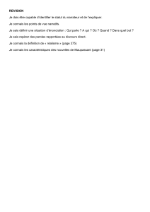 R&eacute;vision Litt&eacute;rature : Narrateur, R&eacute;alisme, Maupassant