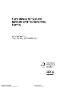 API Standard 537: Flare Details for Refinery & Petrochemical Service
