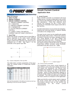 Inrush Current Control in DC/DC Converters