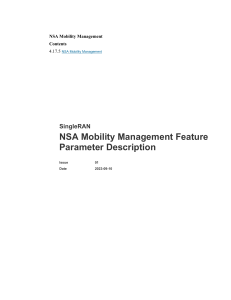 NSA Mobility Management Parameter Description