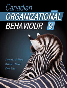 Canadian Organizational Behaviour 9th Edition - McShane, Steen, Tasa