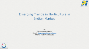 Emerging Trends in Indian Horticulture Market: Analysis & Outlook